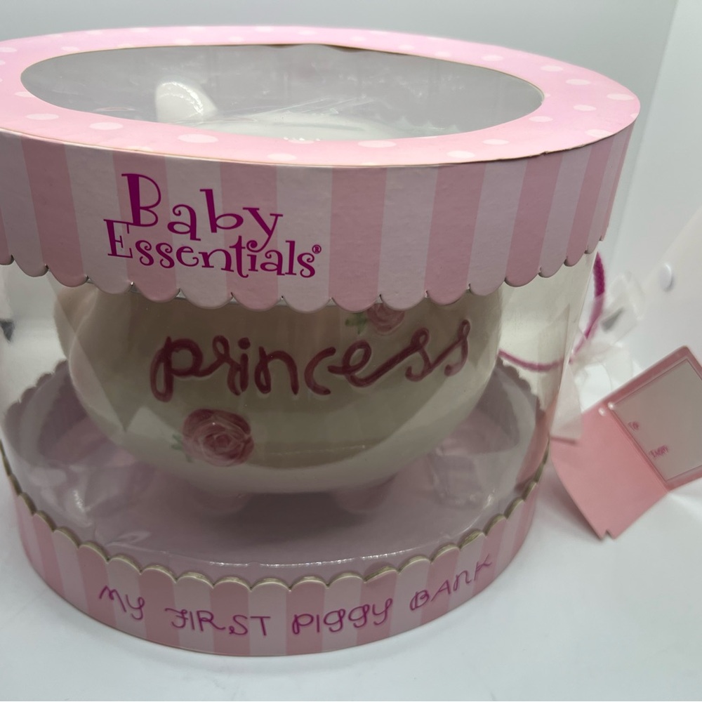 New Baby Girl Piggy Bank “Princess” By Baby Essentials - Picture 13 of 16